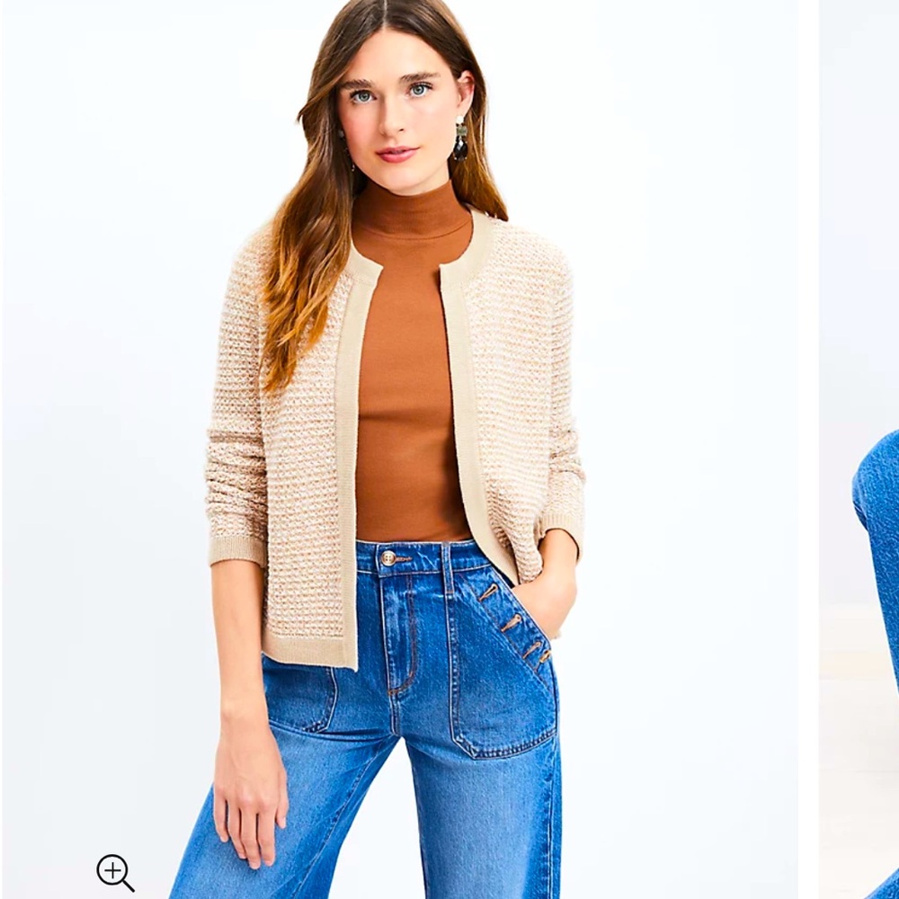 NWT Loft Tweed Open Sweater Jacket